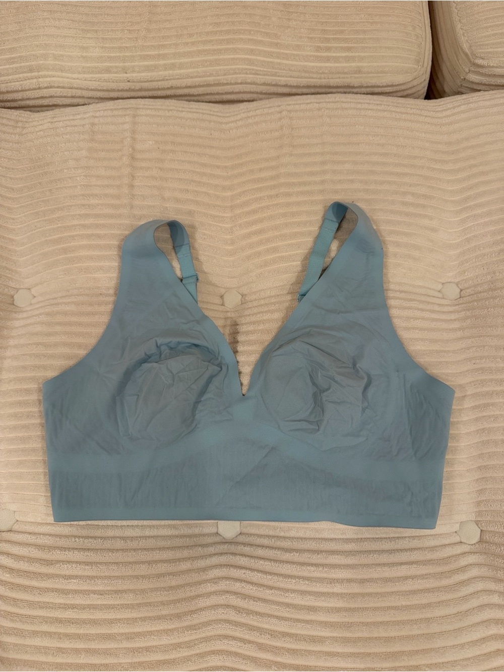 Auden Light Blue Wireless Bralette with V-Neck